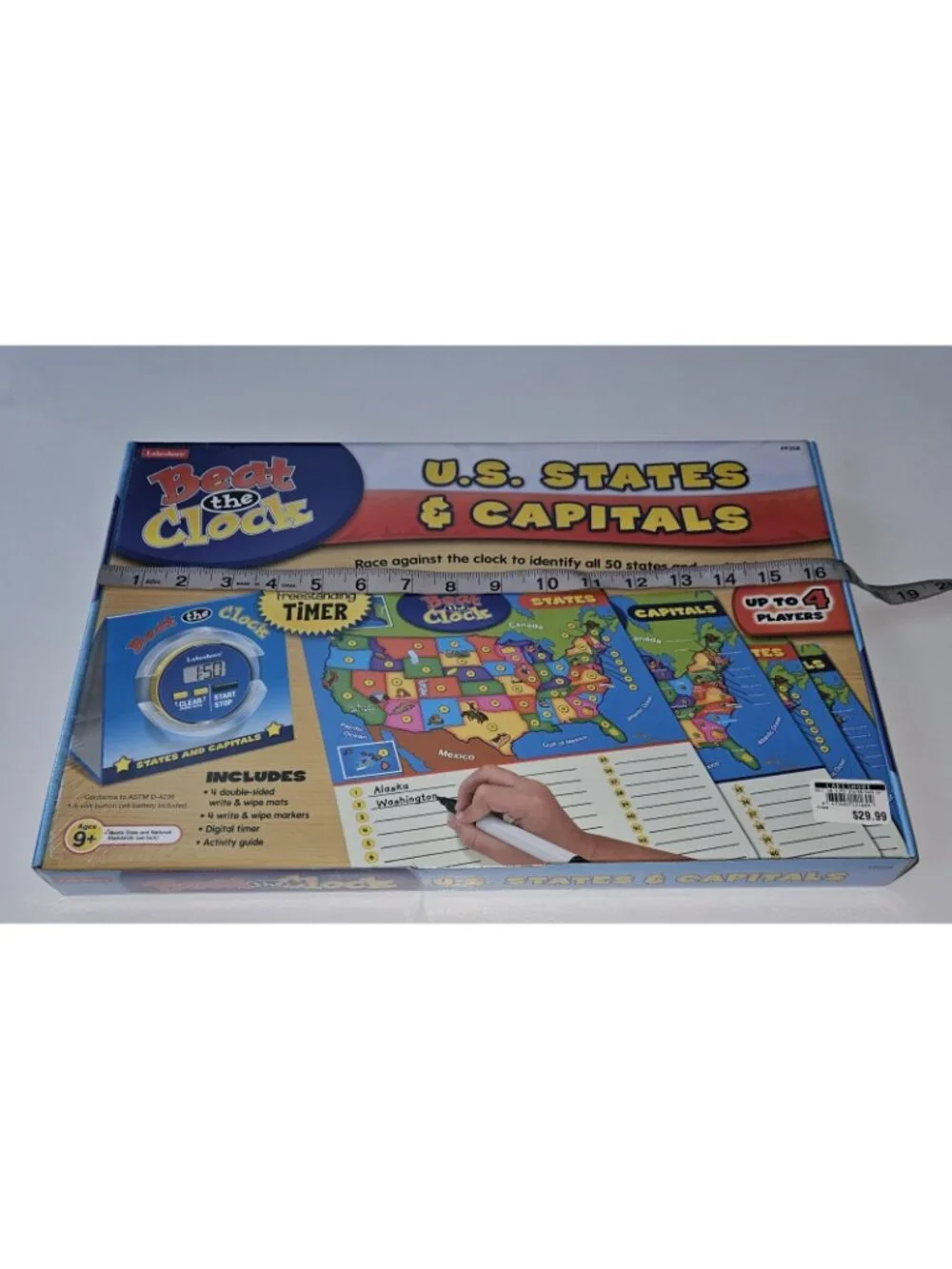 NEW Lakeshore Beat Clock US States & Capitals Mats Markers Timer FACTORY SEALED